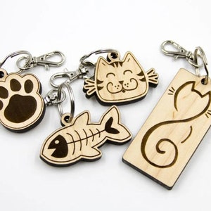 Keychains of 30 types  Laser cut files SVG DXF CDR vector plans, files Instant download glowforge files, cnc project, laser