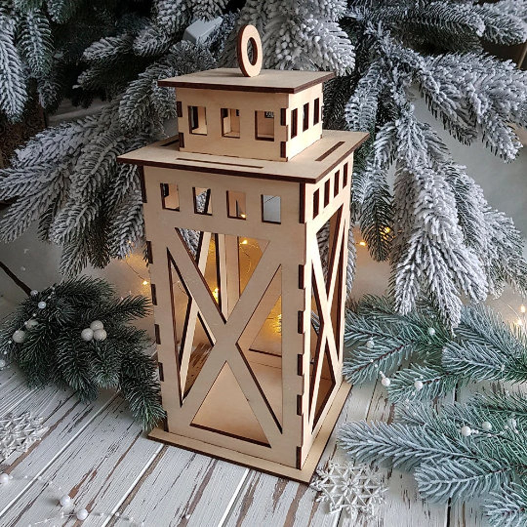 Lantern. for Christmas Laser Cut Files SVG, DXF CDR Vector Plans Laser