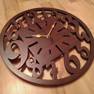 Clock  Laser cut files SVG DXF CDR Glowforge file vector plans laser file cnc pattern cnc cut laser cut cnc router file