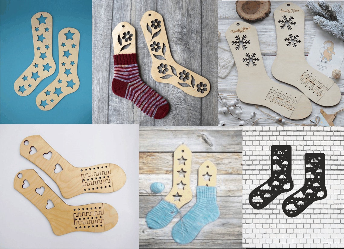 SOLUSTRE Sock Blocker 2er Set - Metall Sockenformer Zum Trocknen & Präsentieren