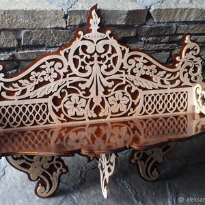 Estantería de artesanía digital Glowforge: descarga en formato SVG, DXF, CDR y PDF