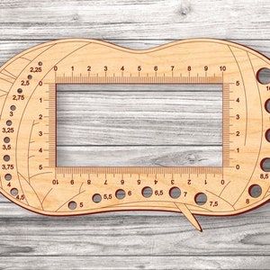 Knitting ruler 4 types   Laser cut files SVG, DXF CDR vector plans laser cutting, cnc pattern, glowforge files, cnc project, laser