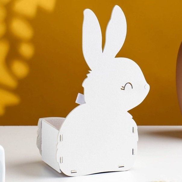 File di taglio laser Rabbit Box SVG DXF CDR piani vettoriali, file Download immediato di file glowforge, progetto CNC, laser CNC