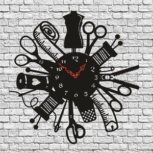 Needlework clock Laser cut files SVG DXF CDR Glowforge file vector plans laser file cnc pattern cnc cut laser cut cnc router file