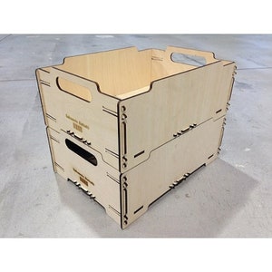 Stackable Box mini. Laser cut files SVG, DXF CDR Glowforge file vector plans laser file, cnc pattern, cnc cut laser cut cnc router file