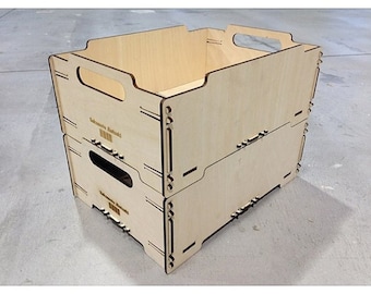 Stackable Mini Box Laser Cut File Digital Craft  Glowforge Download SVG, Dxf, Cdr, Pdf