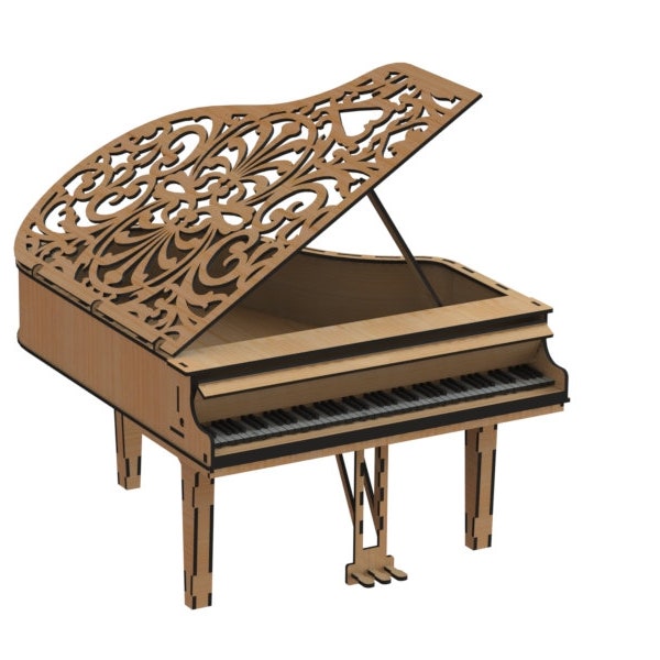 Piano Laser cut files SVG DXF CDR Glowforge file vector plans laser file cnc pattern cnc cut laser cut cnc router file