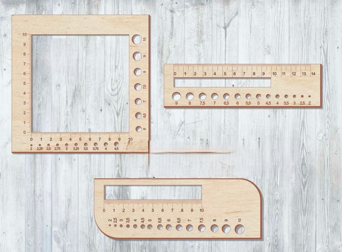 Knitting Ruler 4 Types Laser Cut Files SVG DXF CDR Vector - Etsy UK