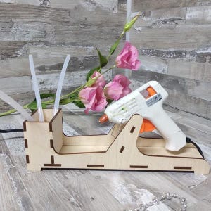 Opberger lijmpistool, lasergesneden bestanden (SVG DXF CDR)