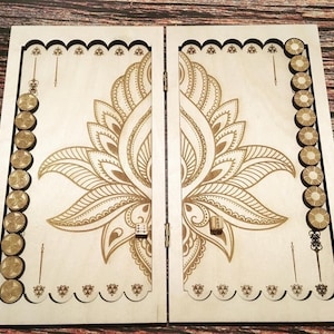 Backgammon Board Laser cut files SVG, DXF CDR Glowforge file vector plans laser file, cnc pattern, cnc cut laser cut cnc router file