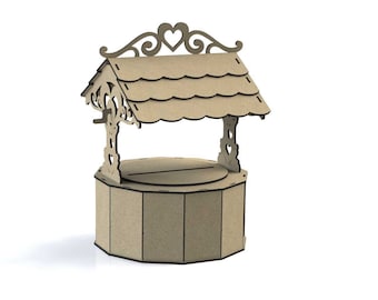 Wishing Well Laser Cut File Digital Craft Glowforge Download  SVG, Dxf,Cdr,Pdf