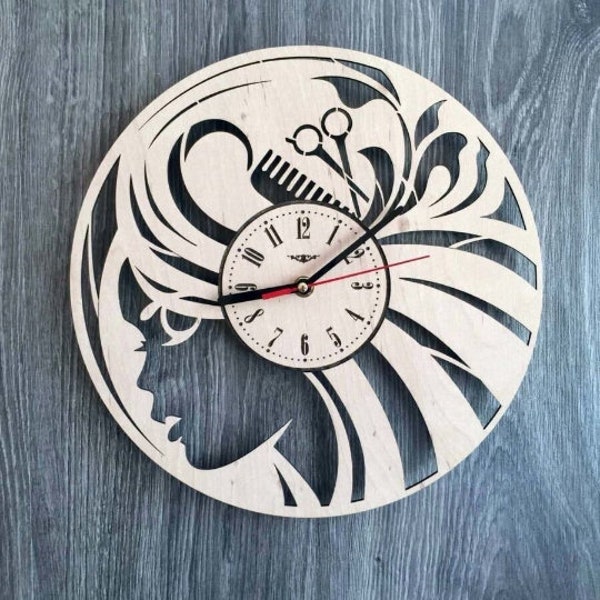 Clock.Laser cut files SVG DXF CDR Glowforge file vector plans laser file cnc pattern cnc cut laser cut cnc router file