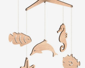 Sea Life Baby Mobile  Digital Craft  Glowforge Download SVG, Dxf, Cdr, Pdf
