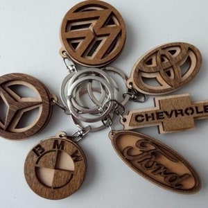 Schlüsselanhänger für Autos und Tiere Laserschnitt Dateien SVG DXF CDR Glowforge-Datei Vektordatei Laserdatei Cnc-Muster CNC-Schnitt Lasercut Cnc-Fräser