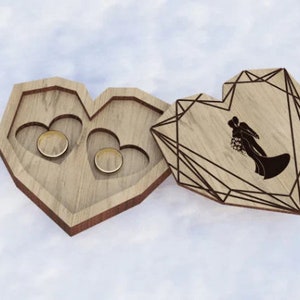 Wedding Box Laser gesneden bestanden SVG DXF CDR Glowforge bestand vector plannen laser bestand cnc patroon cnc gesneden laser gesneden cnc router bestand