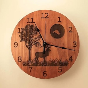 Wall clock Nature Laser cut files SVG DXF CDR Glowforge file vector plans laser file cnc pattern cnc cut laser cut cnc router file
