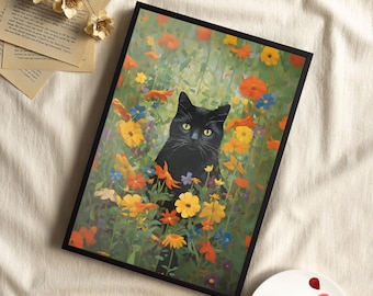 グスタフ・クリムト ガーデンキャットプリント、クリムト