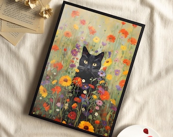 グスタフ・クリムト ガーデンキャットプリント、クリムトフラワー