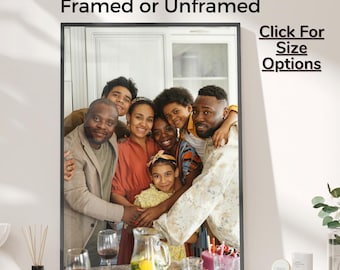 All Sizes Simple Custom Poster Printing Framed or Unframed - Personalized Poster - Family Photo Poster - Wedding Poster Portrait & Vertical