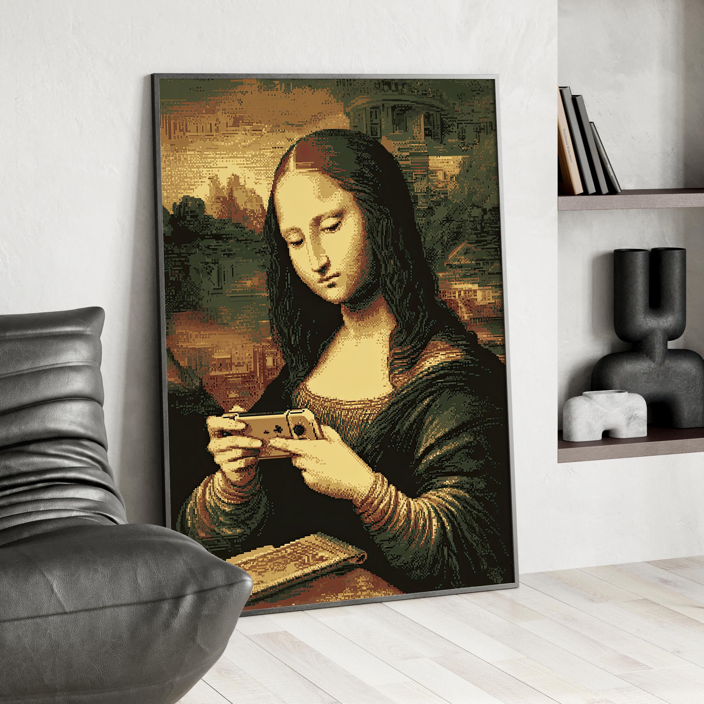 Mona lisa pixel art - Etsy 日本