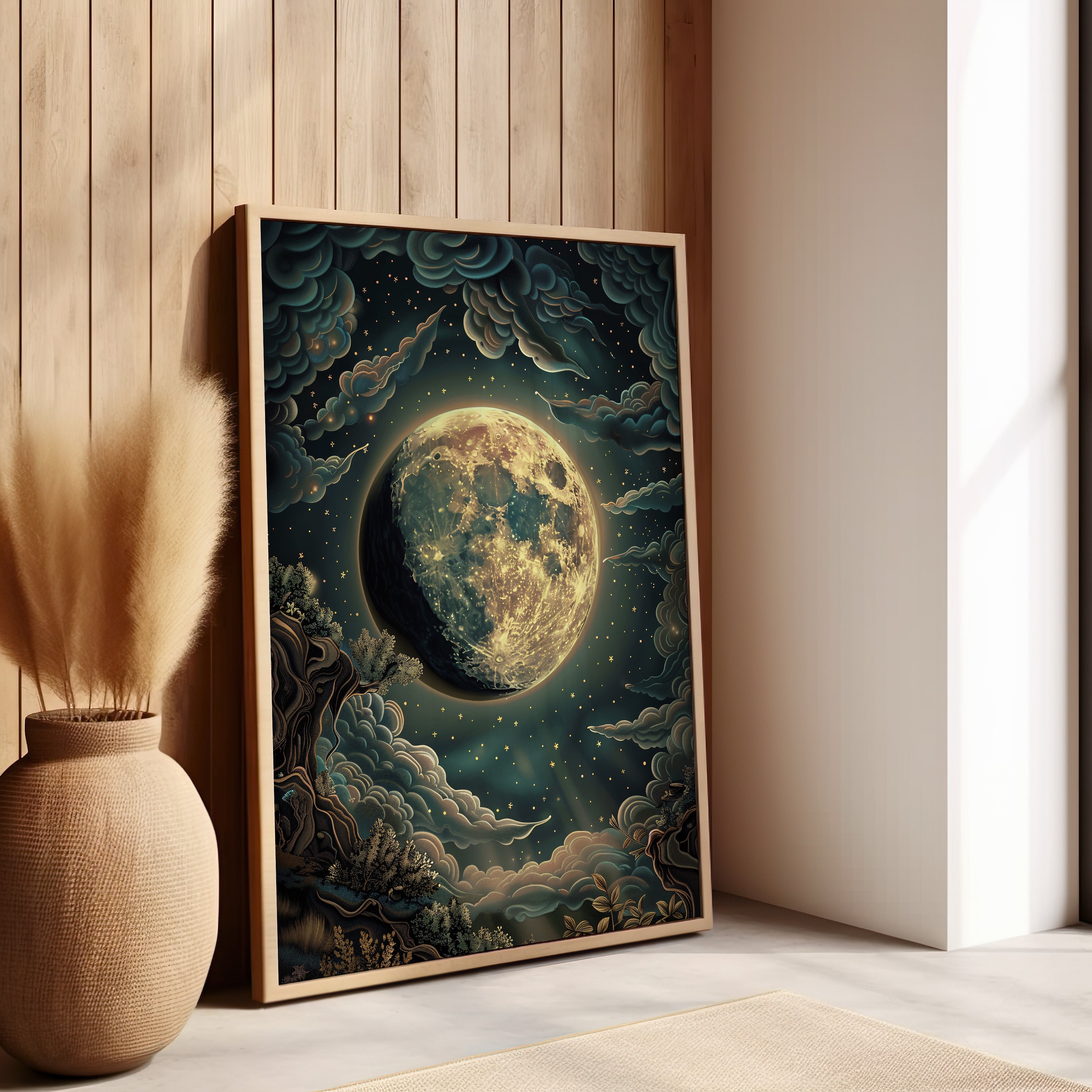 waxing-gibbous-moon-celestial-art-print-poster-or-canvas-vintage