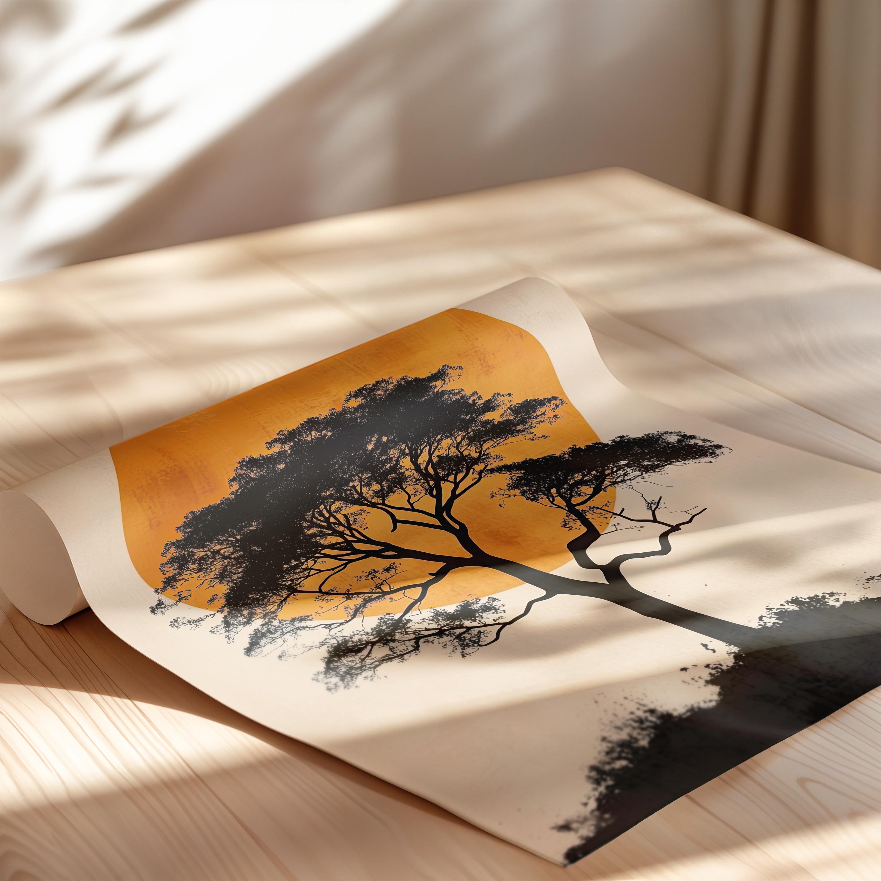 Sun 3 Piece Set Japanese Wall Art Poster or Canvas Print, Triptych