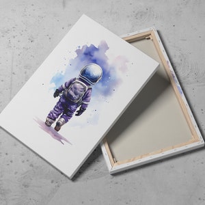 Purple Nursery Decor Space Boy or Girl Prints Set of 3 Wall Art or ...