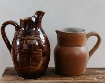Old stoneware pitchers