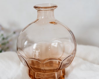 Pink glass carafe