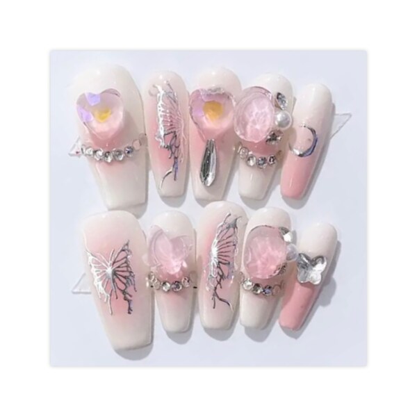 Melanie Martinez Portale Benutzerdefinierte mittlere Länge Coffin Press On Nails Kawaii Alternative Geschenk für ihre Gf