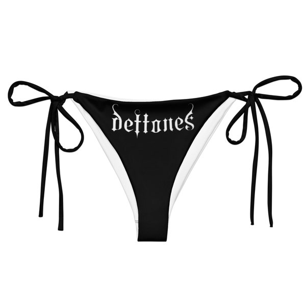 Deftones Band String Bikini Bottom Custom Goth Emo Grunge Alternative Y2k Fashion Summer Swimwear