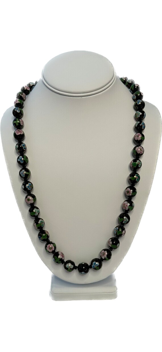 1940s Cloissonne Stunning Bead Necklace