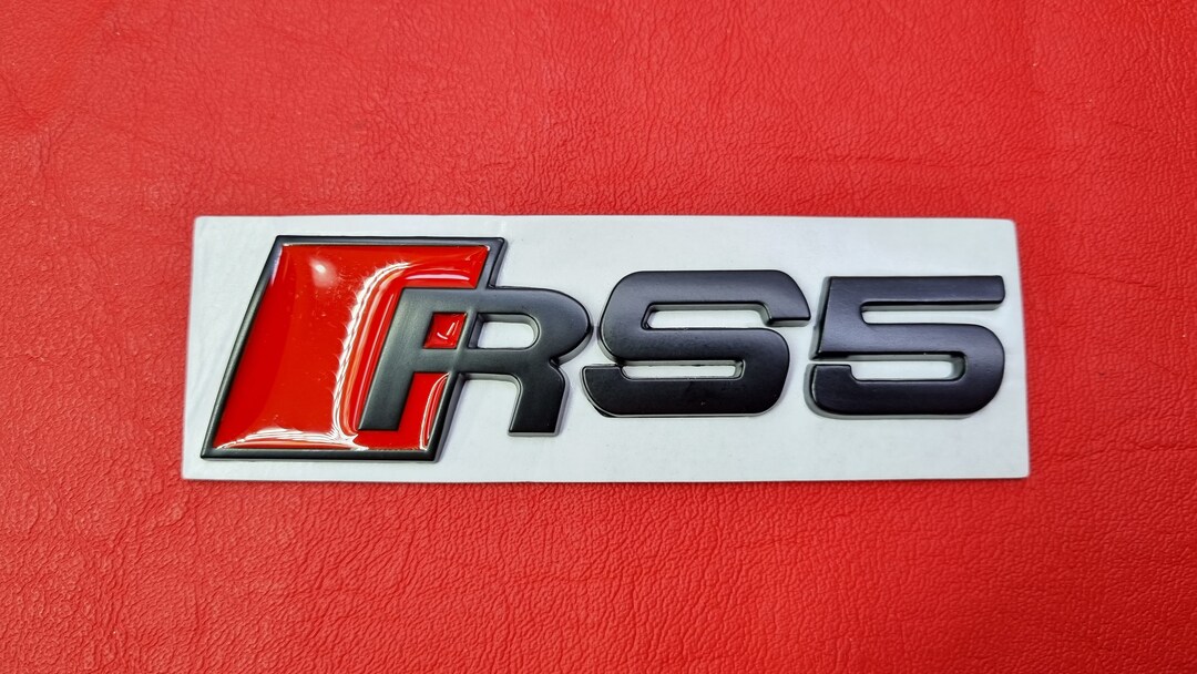 Audi RS5 Emblem Matte Black Logo RS5 Badge Tailgate Sticker - Etsy