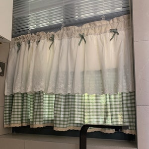 Handmade Half Curtains, Short Curtain, Rod Pocket/velcro Curtains, Kitchen  Curtain, Door Curtain, Curtain for Cabinet, Yarn Curtain 
