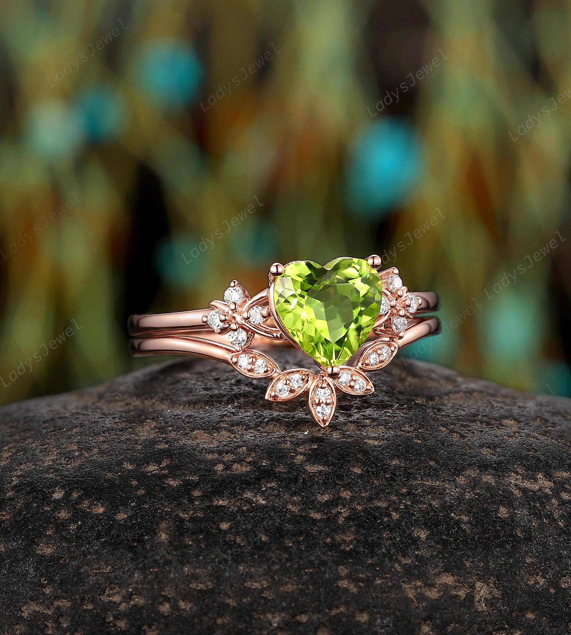 55Carat Natural Peridot Ring | August Birthstone, Handmade Sterling Silver, Sizes 4-13.5