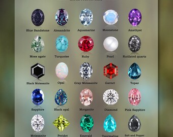 Purple Sapphire Gothic Engagement Ring Set, Rhodium Black Gold