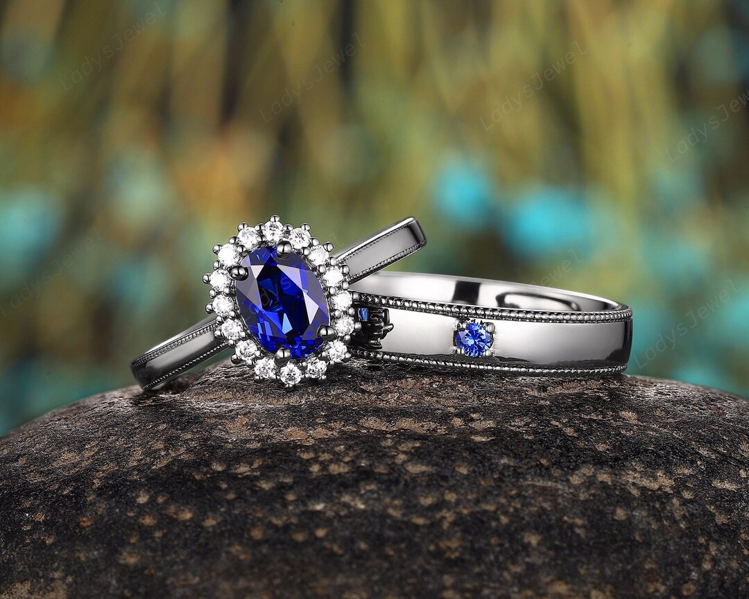 ANELLO DONNA IN ACCIAIO ZIRCONE BLU