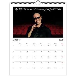 Pitbull Singer Inspirational Meme Calendar 2026 - delivers to USA & Canada only image 5