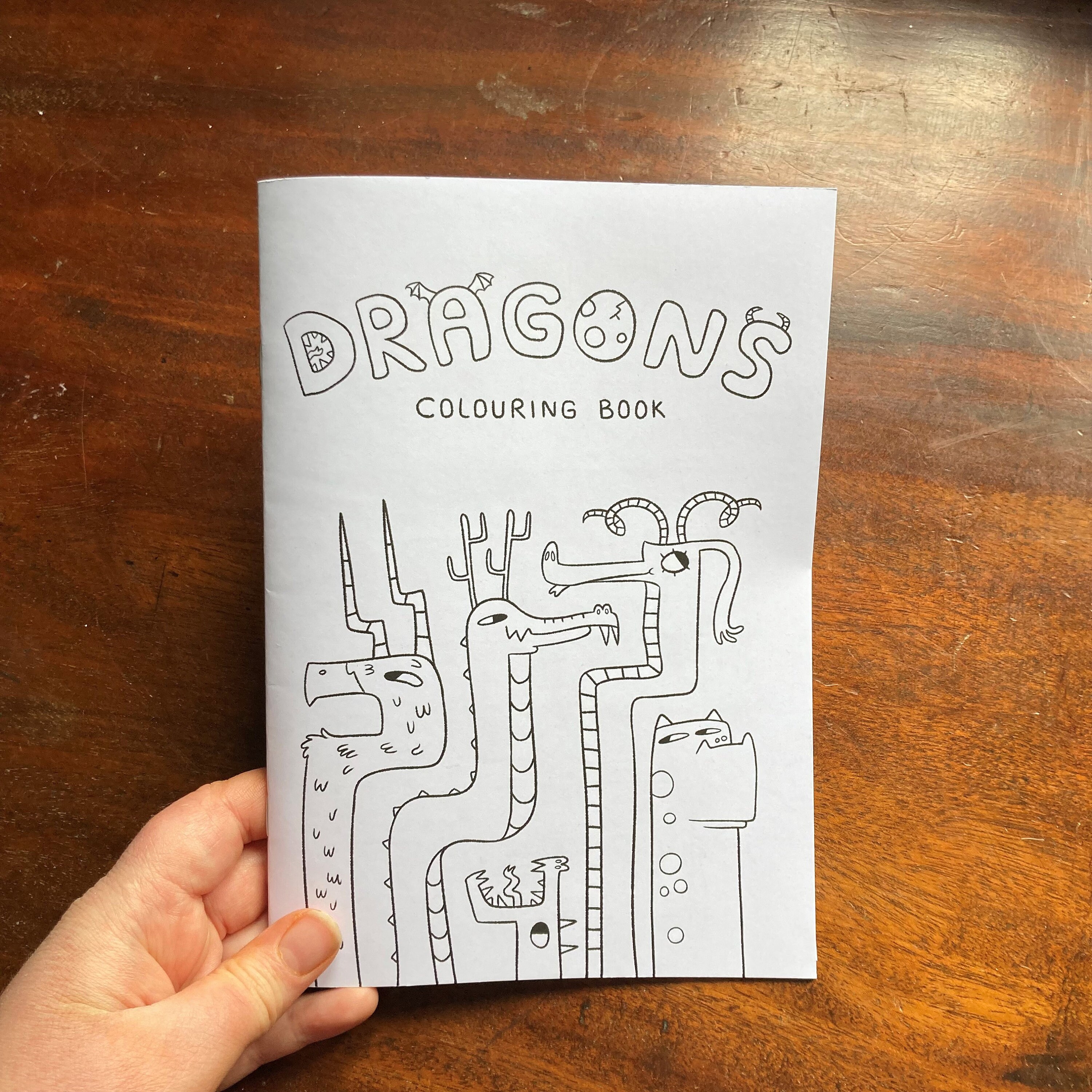Mini Colour In Mini Colouring Book - Dragon Colouring Book - A5 Colouring Book ...
