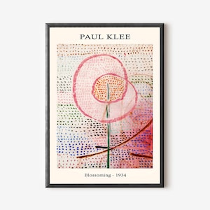 Wall pictures living room, Paul Klee art print - Blossom 1934, Klee prints, Paul Klee wall art, Klee exhibition prints, flower art print b285