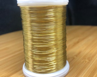 Fio de cobre inoxidável dourado para arte em joias, fio macio para bijuteria (165 m - 541 pés)
