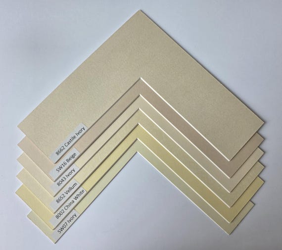 Pack of 5 Cream or Ivory Mount Boards – Photo Mats in Various Sizes (Up to 20x16) – Single Colour or Assorted – Acid-Free