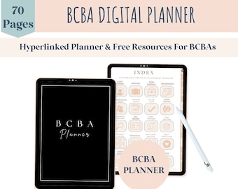 BCBA Digital Planner, BCBA Resources, ABA therapy, Planner for therapist