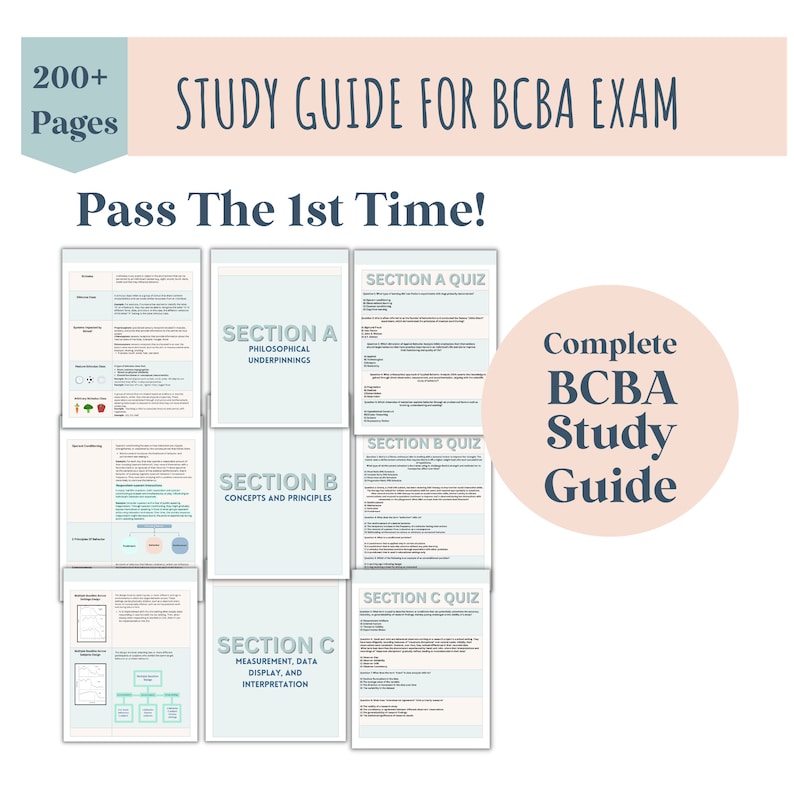 BCBA Study Guide Bundle, 5th Edition Task List, Bcba Exam Complete
