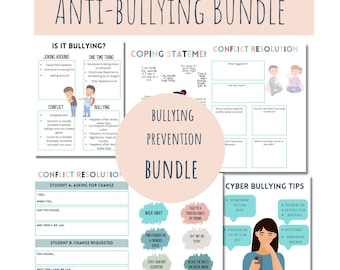 Anti-Bullying Activity for Kids, Bullying for Kids, Bullying Strategies, Therapy game, Autism, ABA, Social Skills Group Activity, Bundle