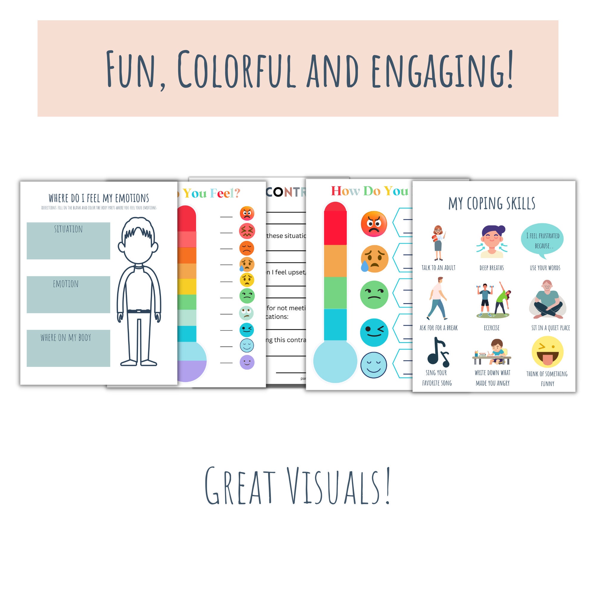 Zones of Regulation, Calm Down Corner Activity, Kids Mindfulness