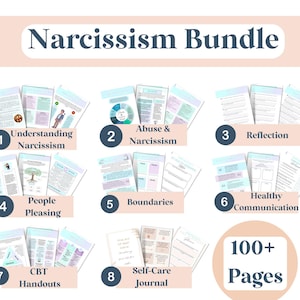Narzisstische Erholungs-Bundle, Narzissmus Arbeitsblätter, Gaslighting, Menschen gefällig, Grenzen, CBT, evidenzbasierte Arbeitsblätter