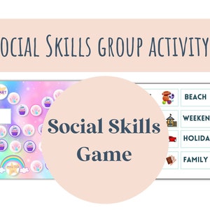 Social Skills Group Game, Unicorn Social Skills Activity, Conversation Skills, Intraverbals, Autism, Selective Mutism, ABA, School Counselor