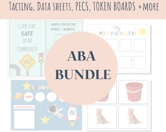 Kit di strumenti ABA, schede tattiche, Pecs, analisi delle attività, schede dati, modello FBA, dati ABC, terapia ABA,