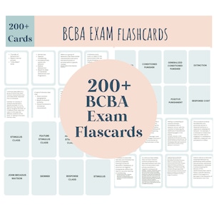 Flashcard per l'esame BCBA, esame BACB. Ausili per lo studio, preparazione all'esame, risorse di studio per l'esame BCBA